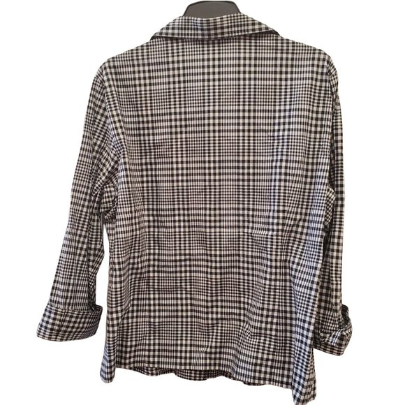 Jones New York Signature Plaid Button Down Shirt - Picture 2 of 9